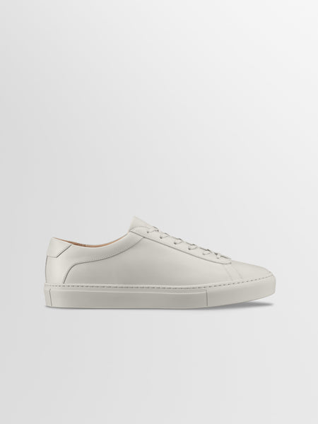 Men's Light Grey Leather Low-top Sneaker | Capri in Sandstone | Koio – KOIO