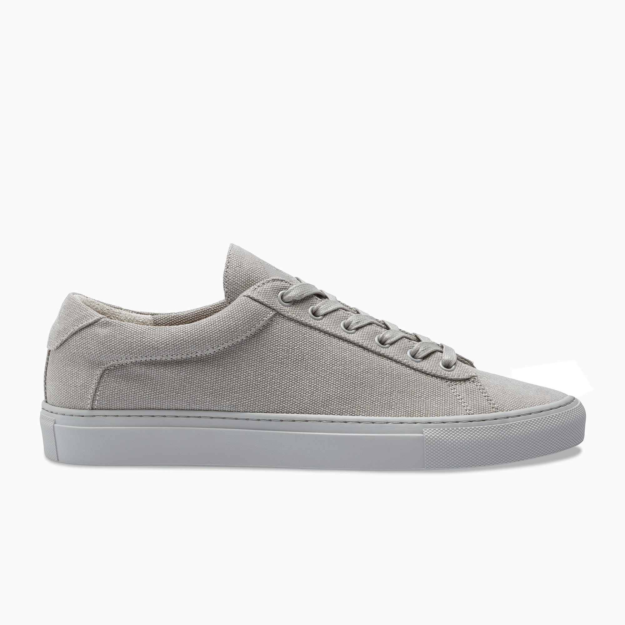  Grey Low Top Canvas Sneaker white sole  Mens Koio