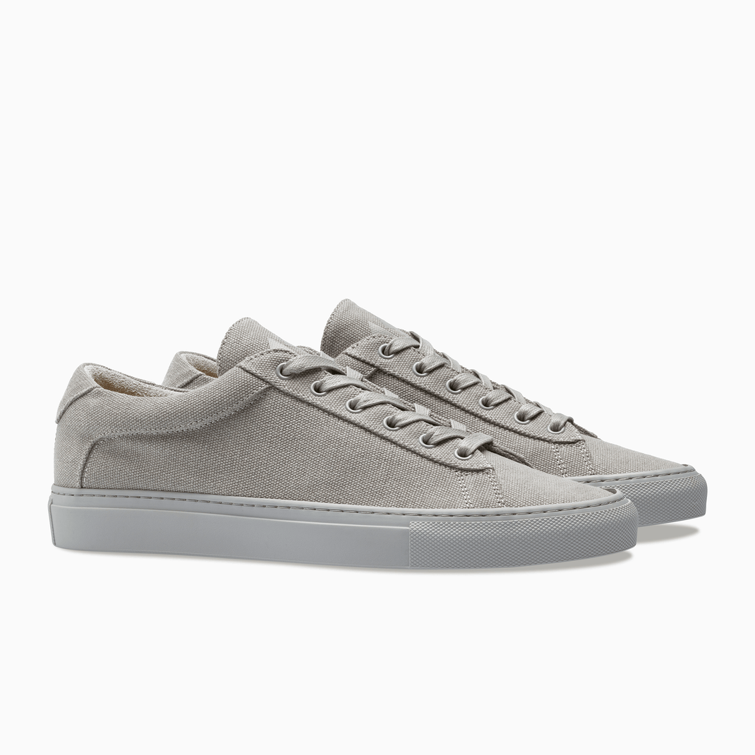 Women's Low Top Canvas Sneaker in Grey | Capri Perla Canvas | KOIO