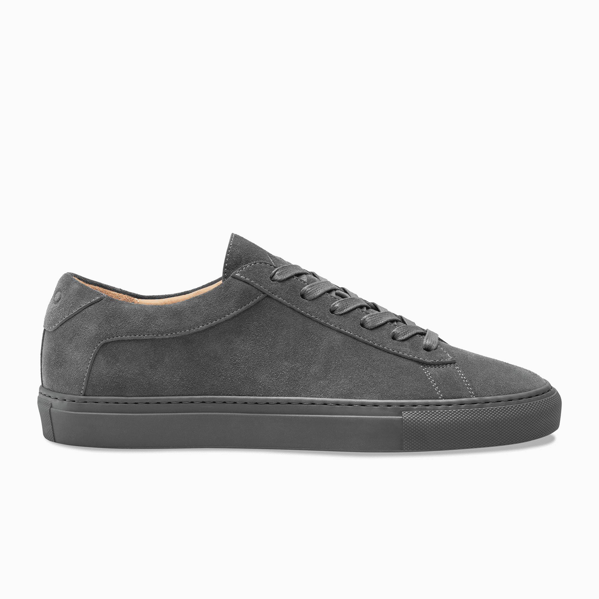 Dark Grey Suede Low Top Sneaker Mens Koio