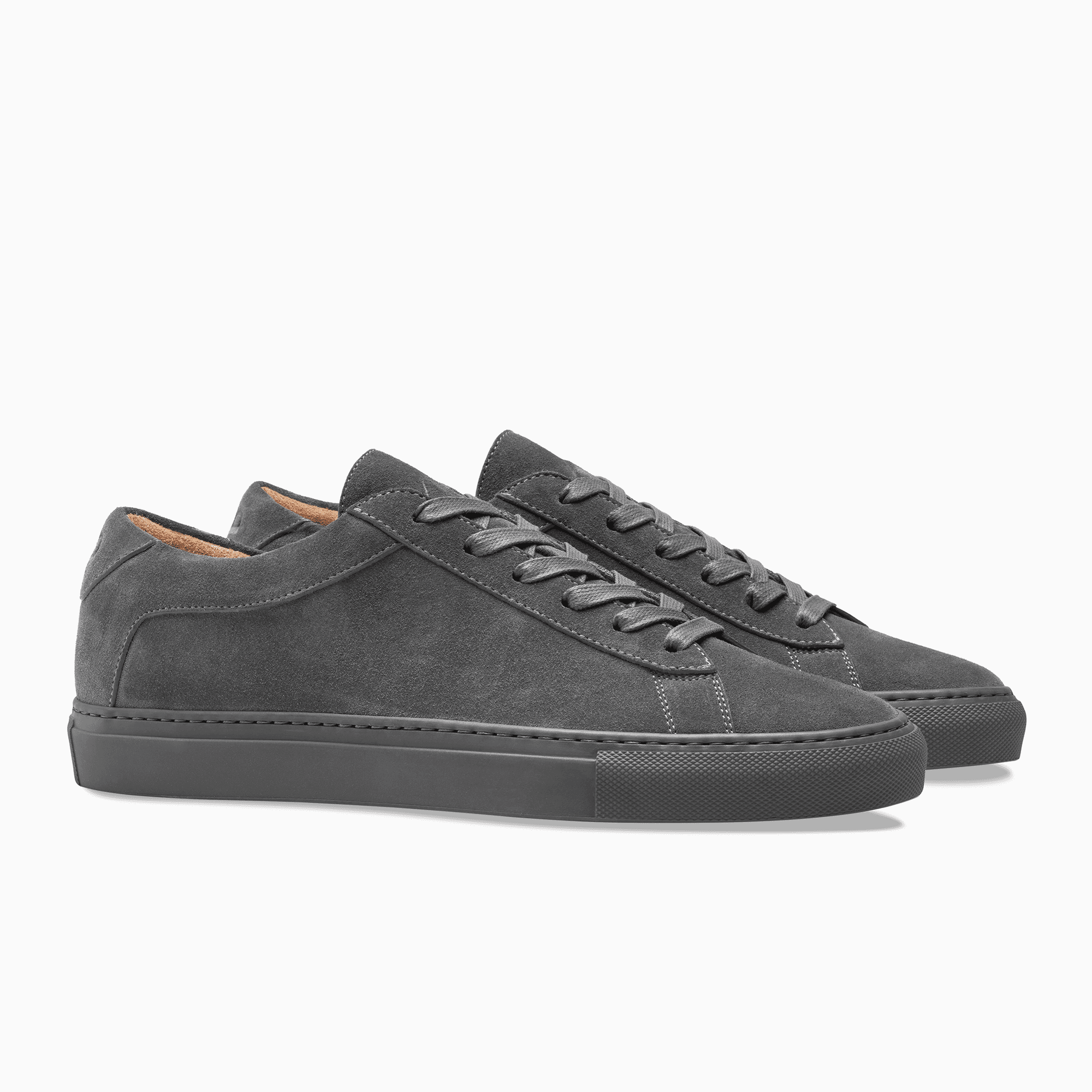 Dark Grey Suede Low Top Sneaker Mens Koio