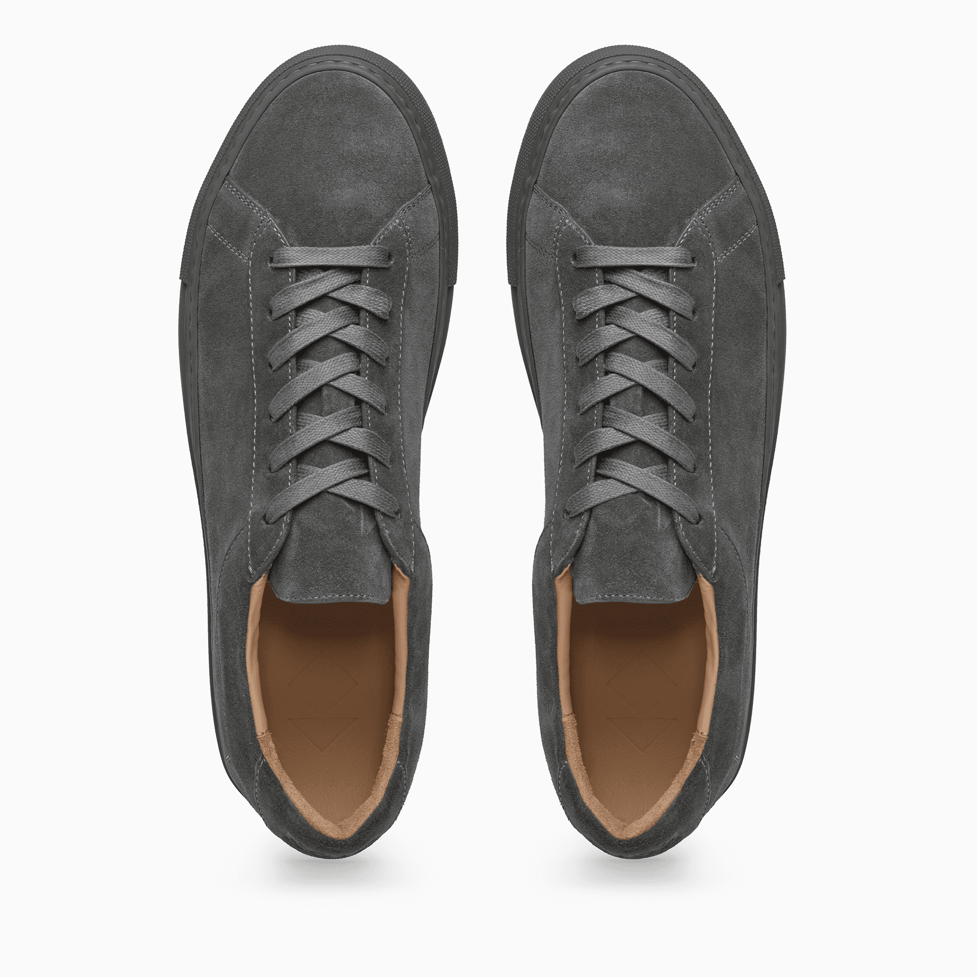 Dark Grey Suede Low Top Sneaker Mens Koio