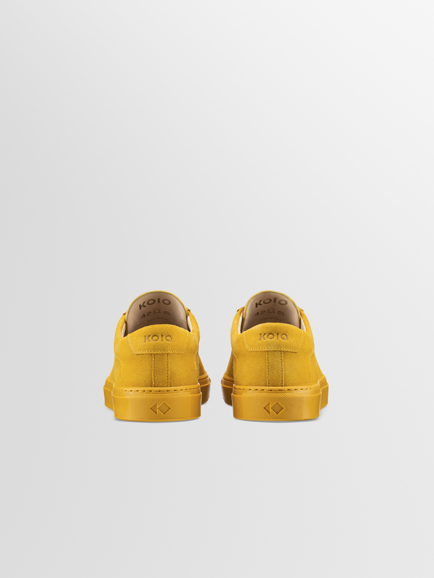 Men's Yellow Suede Low-top Sneaker | Capri in Amber | Koio – KOIO