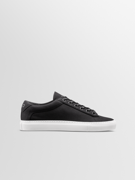 Women's Black and White Canvas Sneaker | Capri Onyx Canvas | Koio – KOIO